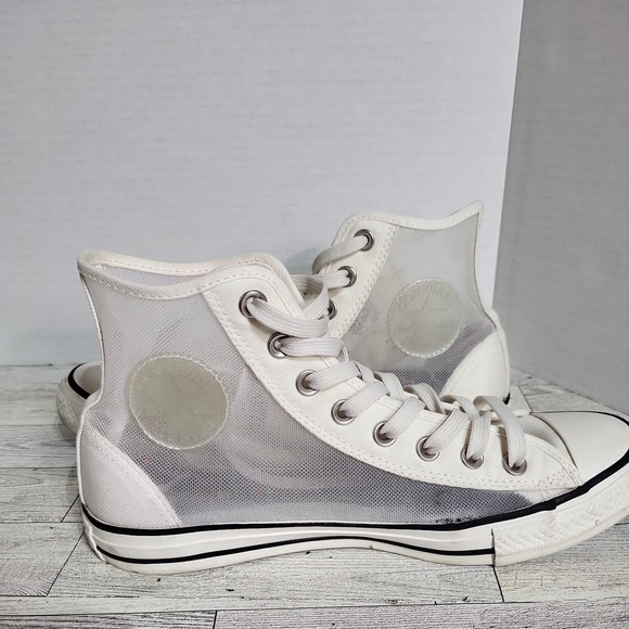 Converse Hi-Top Transparent  Chuck Taylor Sneakers Women Sz 9 - Picture 3 of 10